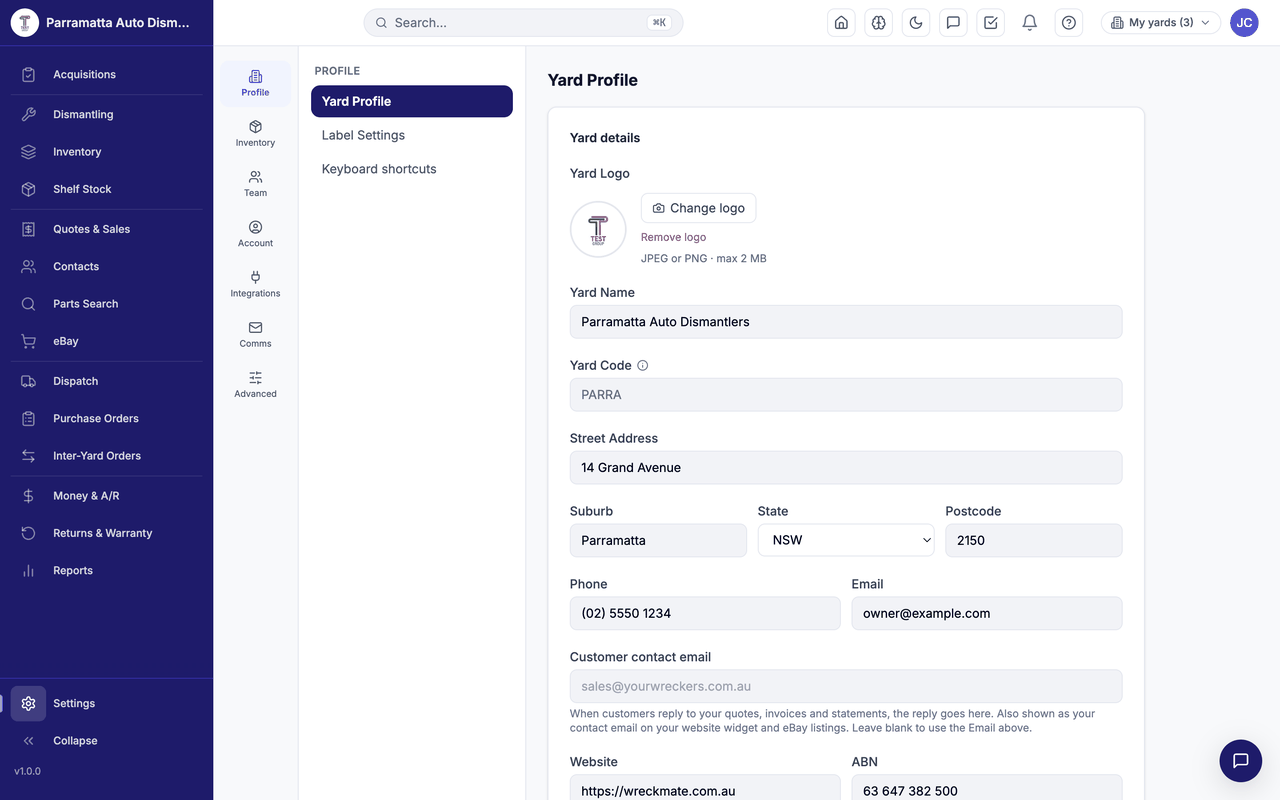 Settings walkthrough — the category rail and each category's pages